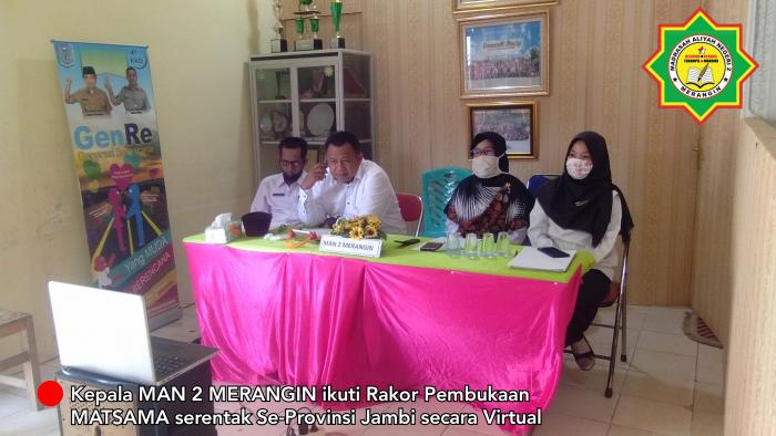 Kepala MAN 2 merangin ikuti Pembukaan MATSAMA serentak se-Provinsi Jambi secara virtual