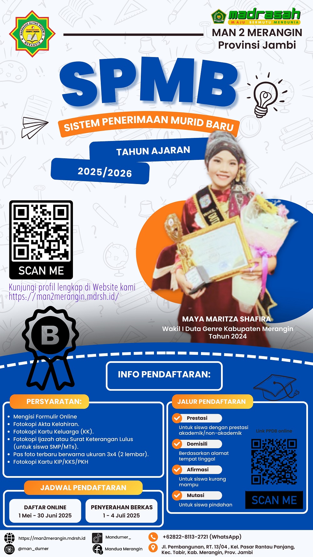 MAN 2 Merangin Siap Cetak Generasi Unggul Lewat Penerimaan Peserta Didik Baru 2025